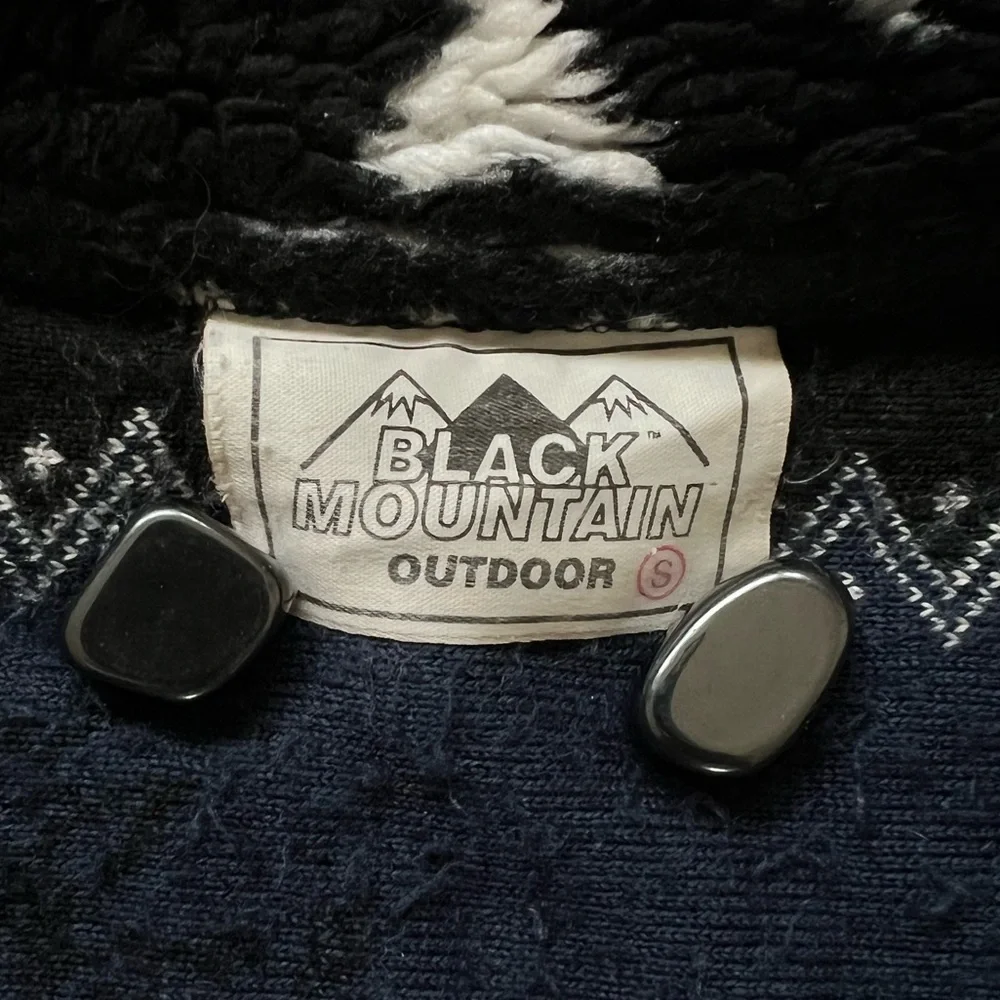 Vintage 90’s Black Mountain Outdoor Western Design Zip Up Fleece Jacket. Size S. - Picture 5 of 5